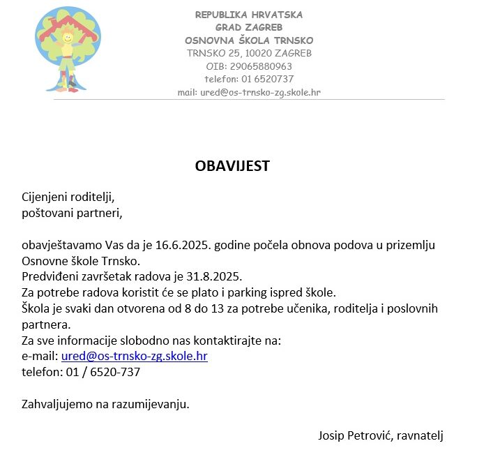 Radovi u tijeku